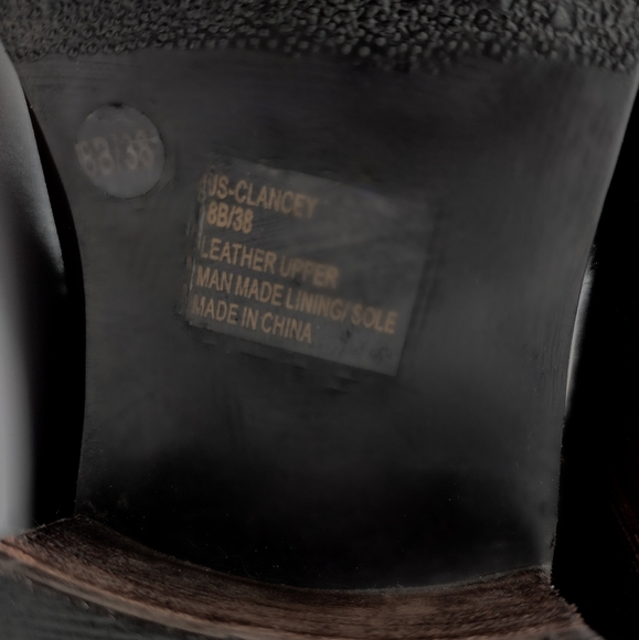 RUSTIC "Clancy" DISTRESSED REDDISH BROWN OVER KNEE BOOTS STRAPPED w BUCK… - Picture 12 of 13